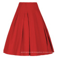 Grace Karin Women's High Stretchy Vintage Retro Red A-Line Short Skirt CL010451-2